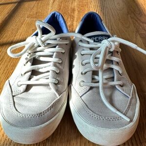 Sperry Kids Harbor Tide Washable Shoes, Size 2, Cream